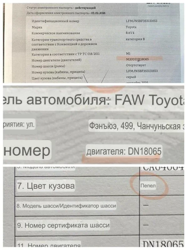 RAV4 в цвете Пепел 2025, Акция 31 января. фото 6 из 6