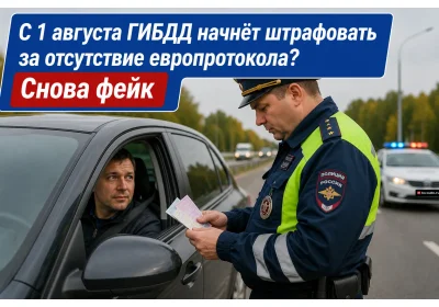 С 1 августа ГИБДД начнёт штрафовать за отсутствие европротокола? Нет, не начнёт.