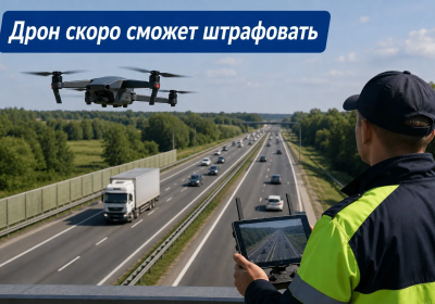 Дрон скоро сможет штрафовать