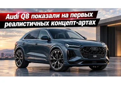 Новый купе-кроссовер Audi Q8 показали на первых реалистичных концепт-артах