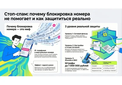 Почему блокировка номера не останавливает спам-звонки — и что реально работает