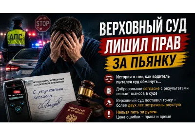 Верховный Суд лишил прав за пьянку или история о том, как водитель пытался суд обмануть...