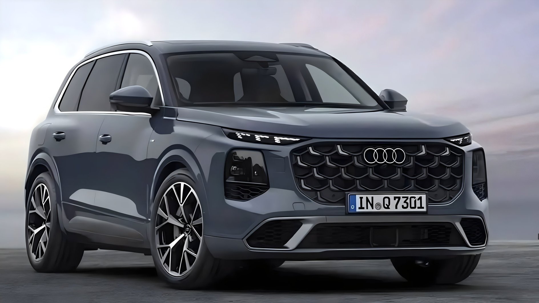 Audi Q7 2027 модельного года в сеть попал снимок кроссовера без камуфляжа