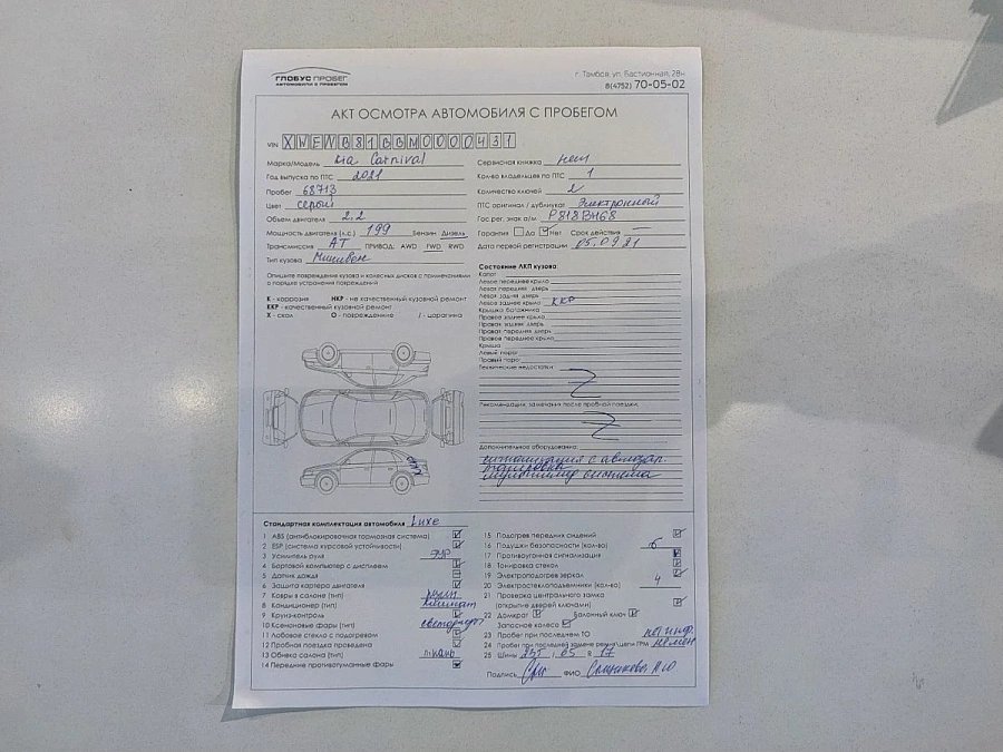 Kia Carnival, 2021г., передний привод, автомат