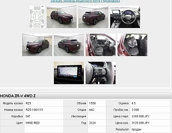 Honda ZR-V, 2024г, полный привод, вариатор