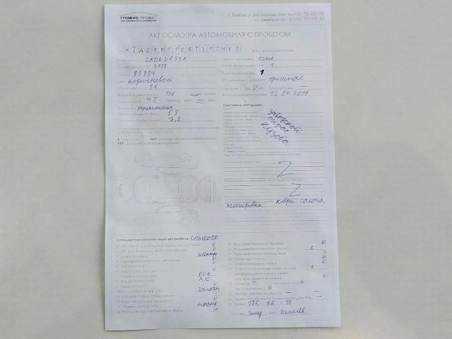 Lada (ВАЗ) Vesta, 2019г., передний привод, механика