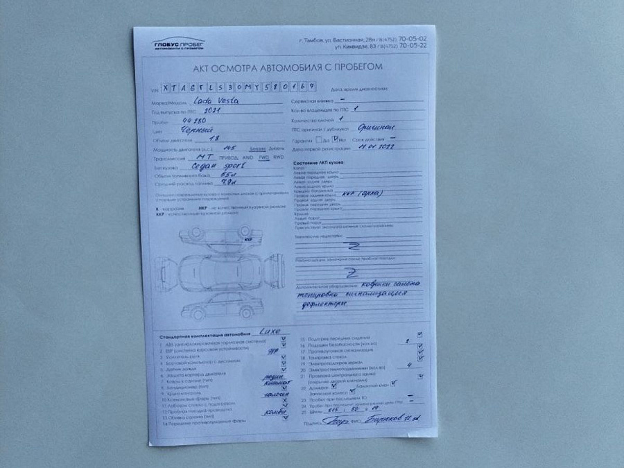Lada (ВАЗ) Vesta, 2021г., передний привод, механика