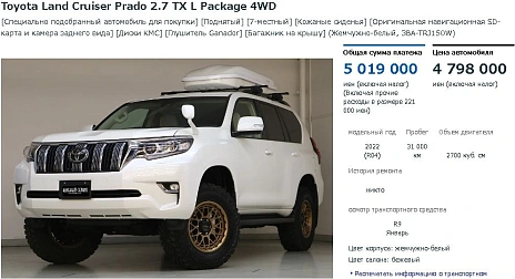 Toyota Land Cruiser Prado, 2022г, полный привод, автомат